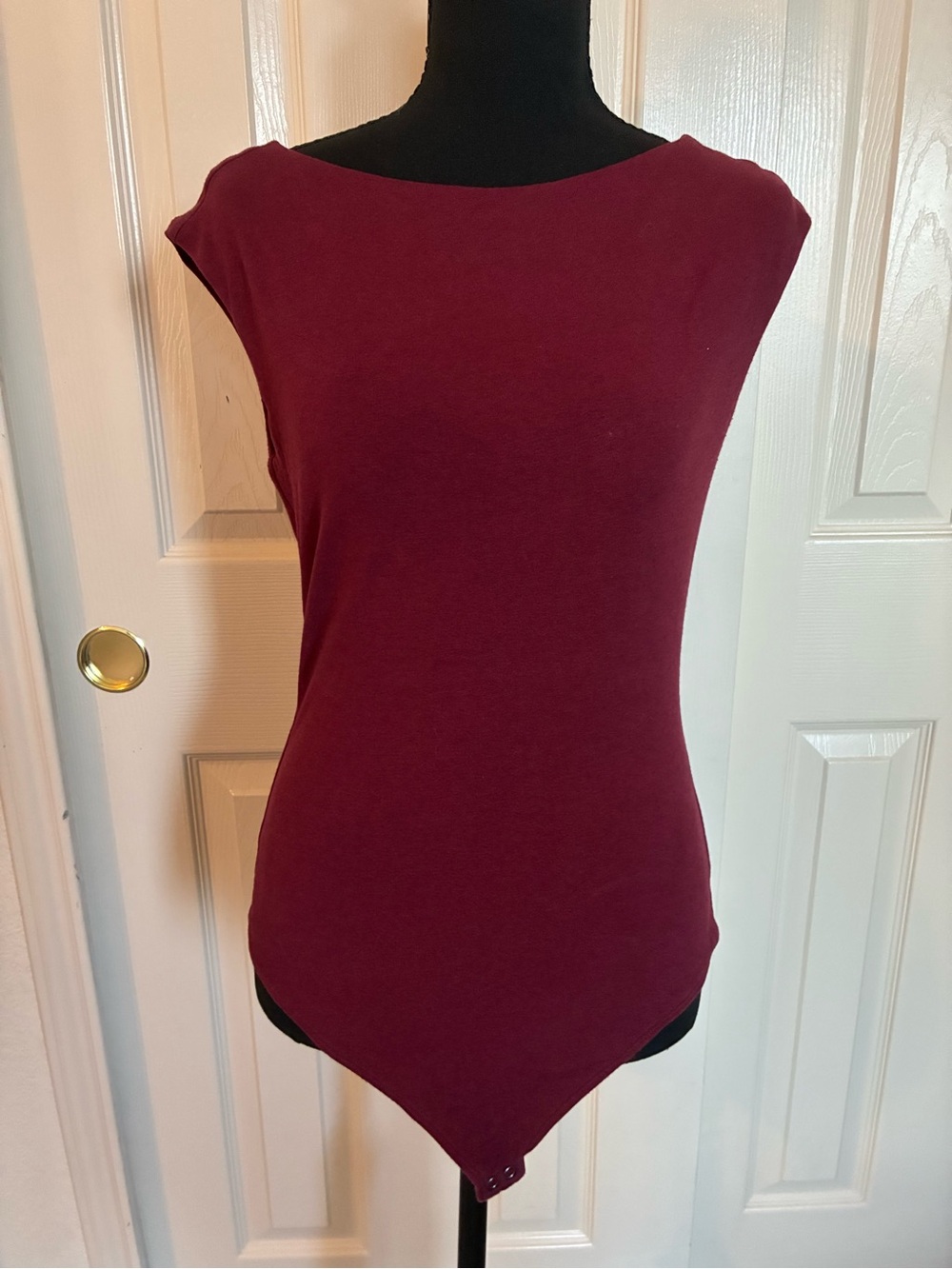 Banana Republic Deep Wine Crewneck Bodysuit